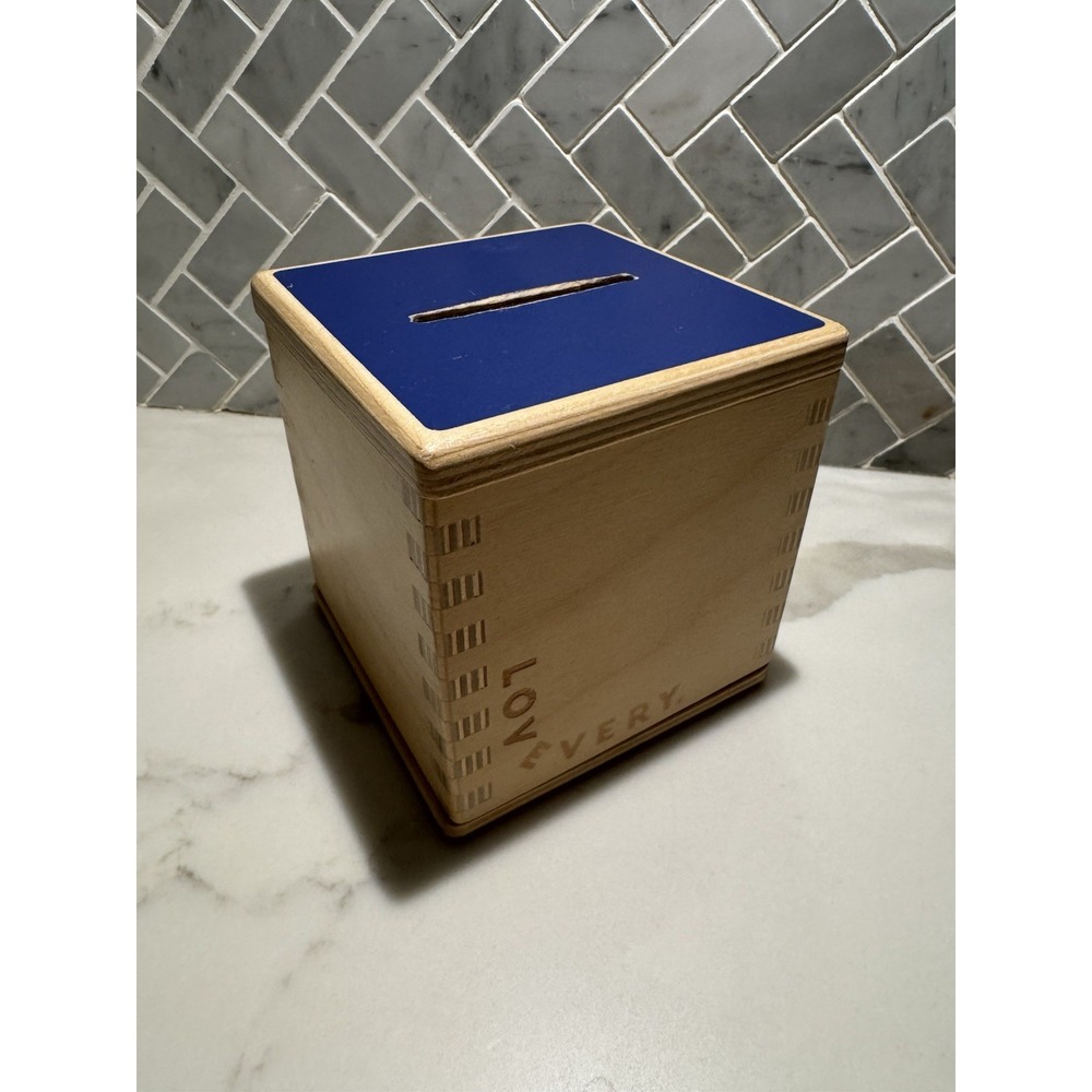 Lovevery Wooden Coin Bank Drop Box Only No Coins Developmental Babbler Play Kit